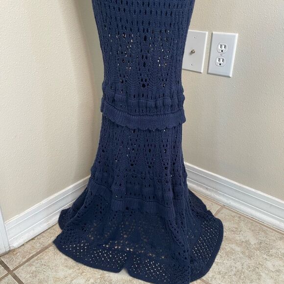 Venus blue crochet maxi dress large - Picture 4 of 9